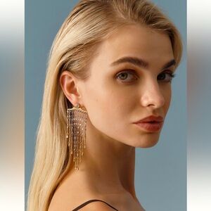 NWT mixed metal chandellier earrings